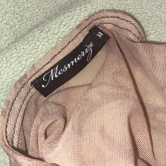 Mesmerige fairy grunge 2000’s mesh long sleeve top size M - Picture 2 of 2